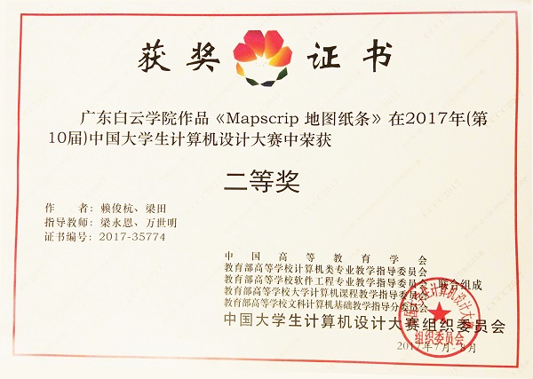 获奖证书